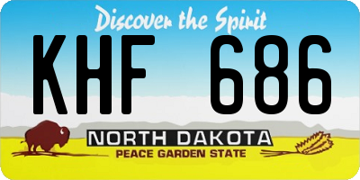 ND license plate KHF686