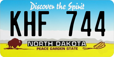 ND license plate KHF744