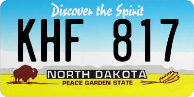 ND license plate KHF817