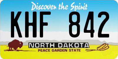 ND license plate KHF842