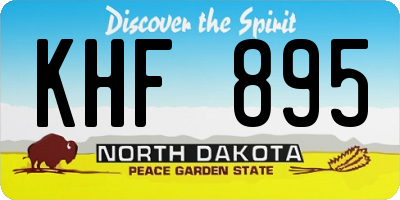 ND license plate KHF895