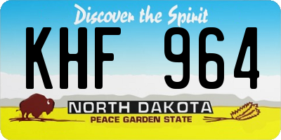 ND license plate KHF964