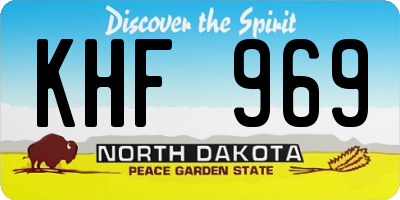 ND license plate KHF969