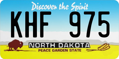 ND license plate KHF975