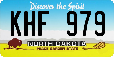 ND license plate KHF979