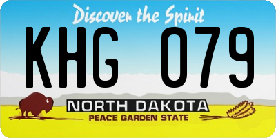 ND license plate KHG079