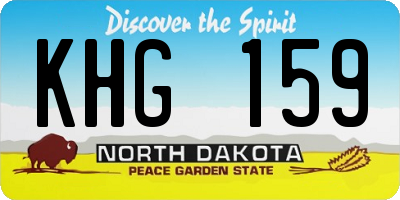 ND license plate KHG159