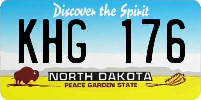 ND license plate KHG176