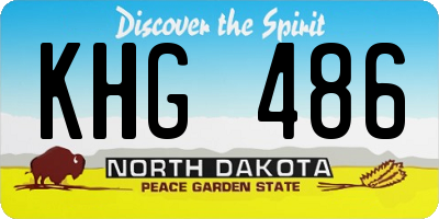 ND license plate KHG486