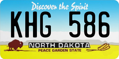 ND license plate KHG586