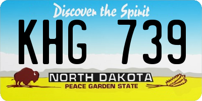 ND license plate KHG739