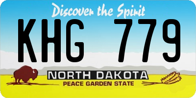 ND license plate KHG779