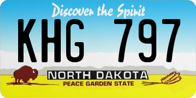 ND license plate KHG797