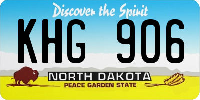 ND license plate KHG906