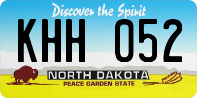 ND license plate KHH052