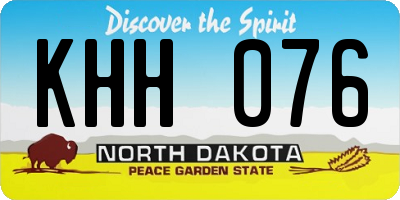ND license plate KHH076