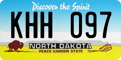 ND license plate KHH097