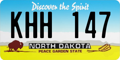 ND license plate KHH147