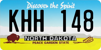 ND license plate KHH148