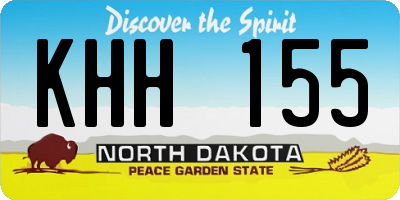 ND license plate KHH155