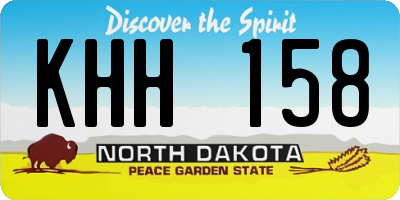 ND license plate KHH158