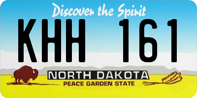 ND license plate KHH161