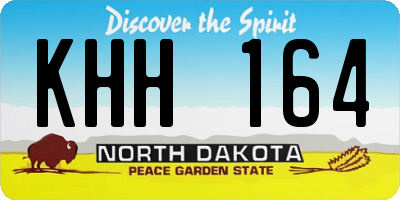 ND license plate KHH164