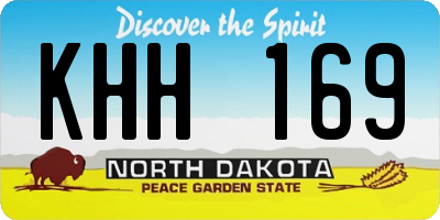 ND license plate KHH169