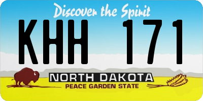 ND license plate KHH171
