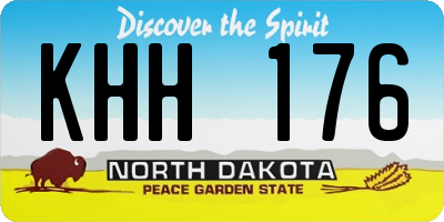 ND license plate KHH176