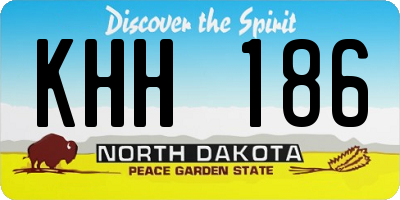 ND license plate KHH186