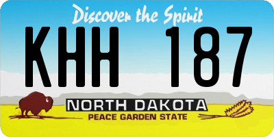 ND license plate KHH187