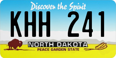 ND license plate KHH241