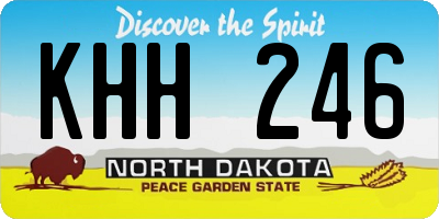 ND license plate KHH246