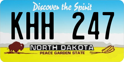 ND license plate KHH247