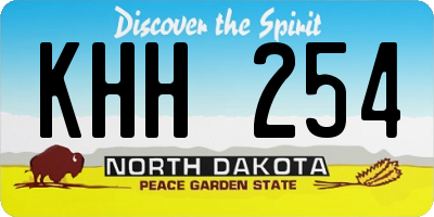 ND license plate KHH254