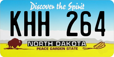 ND license plate KHH264
