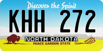 ND license plate KHH272