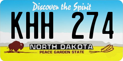 ND license plate KHH274