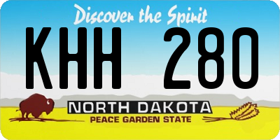 ND license plate KHH280
