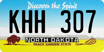 ND license plate KHH307