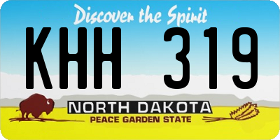 ND license plate KHH319