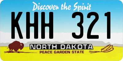 ND license plate KHH321