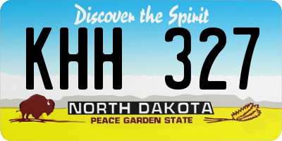 ND license plate KHH327
