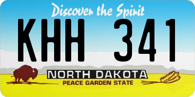 ND license plate KHH341