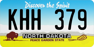 ND license plate KHH379