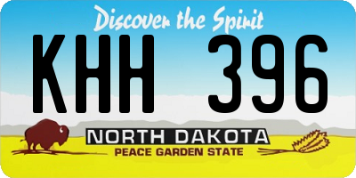 ND license plate KHH396
