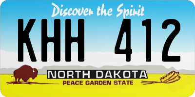 ND license plate KHH412