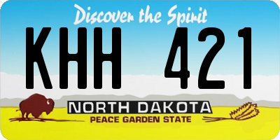 ND license plate KHH421
