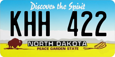 ND license plate KHH422